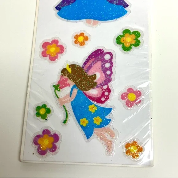 Vintage Sandylion Sticker Shimmers Fairies & Pismatic Figure Ice Skating SEALED - Picture 8 of 11